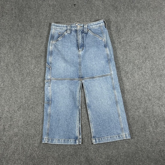 A.L.C. Dresses & Skirts - ALC Alden Denim Midi Skirt Paneled Medium-wash front split hem Women's 4 #2947